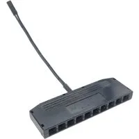 kalb 10fach Adapter LED Mini schwarz, 10cm Anschlußkabel Stromkabel
