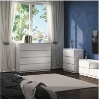 Vicco Kommode Calisto, Weiß/Weiß, 120 x 101.5 cm (1 St)