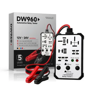 DW960 Automotive Relay Tester 12V 24V Universal Car Relay Checker for 4 Pin 5 Pin Relays Electronic Circuit Diagnostic T