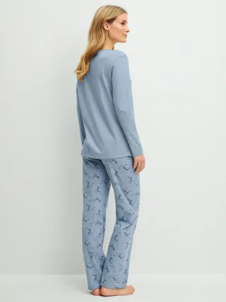 CALIDA - DAMEN Pyjama dusty grey - Gr. - M