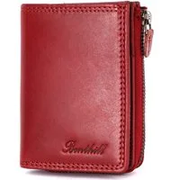 Benthill Geldbörse Klein Echt Leder RFID Damen & Herren Geldbeutel Slim-Wallet Portmonee, RFID-Schutz Kartenfächer Münzfach Reißverschlussfach