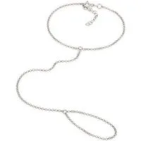 Elli Armband Handkette Weiß 925 Silber, mit Kristallen von Swarovski® (kein Set, 1-tlg)