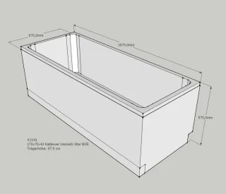 Neuesbad Wannenträger für Kaldewei Vaio Set/Star Nr.954/955 170x75 SW11189