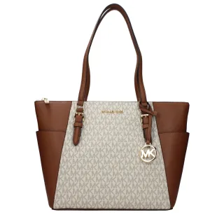 Michael Kors Beiger Leder-Schultertasche