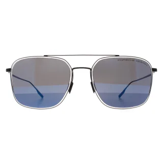 Porsche Design Aviator Unisex Schwarz Blau Spiegel P8940