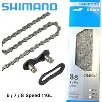 Shimano Fahrradkurbel Shimano Fahrrad Kette CN-HG40 116 Glieder 7- / 8-fach Quick-Link