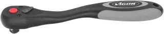 VIGOR Feinzahn-Umschaltknarre, V6038, Vierkant 10 mm (3/8 Zoll), 198 mm
