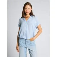 TOM TAILOR Kurzarmbluse Blusen & Shirts Loose Fit Bluse mit Streifenmuster