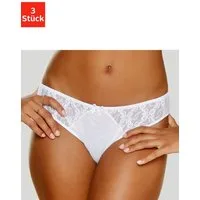 petite fleur by Lascana Slip (Packung, 3 Stück) mit hübschen Spitzeneinsätzen