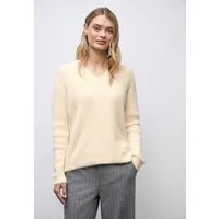 STREET ONE V-Ausschnitt-Pullover mit Rippbündchen