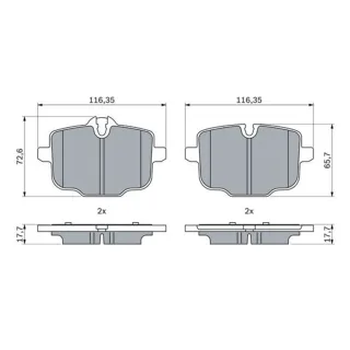 Bosch Bremsbel?ge hinten BMW 5er 6er 7er 8er Ix X3 X4 X5 X6 X7