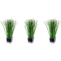 Kunstgras Gras im Glas Gras, Creativ green, Höhe 23 cm