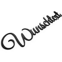 Zwayve Hinweisschild Wunschtext Türschild Personalisiert Schriftzug Name Schwarz