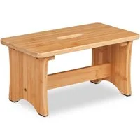 relaxdays Fußhocker Hocker Bambus