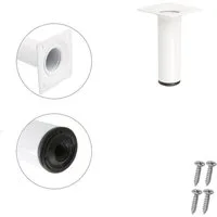 MS Beschläge Möbelfuß Rundes Möbelbein Weiß ø 30mm Möbelstütze Tischbein