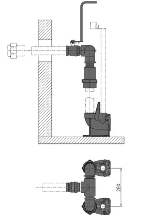 Jung Pumpen S-Zubehör Armaturen Dn50-D Us JP48926