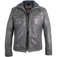 MDM Lederjacke Leichte Lamm Freizeit Herren Lederjacke Biker Stil