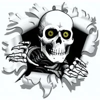 Hermann Schütz Aufkleber Aufkleber Einschussloch 90 mm Motiv Totenkopf