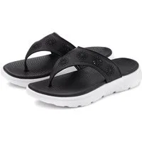 Vivance Badeschuhe, Badelatsche, Flip Flop, Sommerschuh, Zehentrenner Pantolette mit Cut-Out-Muster VEGAN