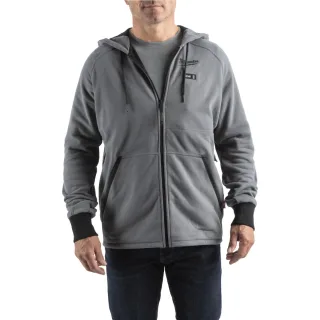 Milwaukee Herren 12 V Akku-Heiz-Kapuzenpullover Herren grau, ohne Akku & Ladegerät M12HHGREY4  XL - 4932480069