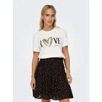 ONLY Kurzarmshirt ONLFREA S/S WILD TOP BOX JRS Baumwolle, regular fit, Rundhals