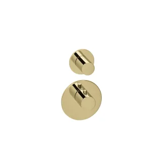 Herzbach LOGIC XL 1 Thermostat-Farbset 2 Blenden/Griffe rund PVD Gold, 30.521010.1.03 30.521010.1.03