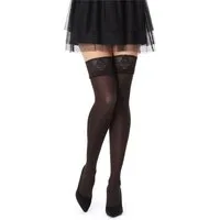 Bellivalini Halterlose Strümpfe Damen Halterlose Mikrofaser 60 DEN Strümpfe mit Spitze BLVFI1005