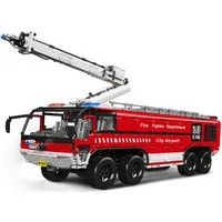 Mould King 19004S Feuerwehr Flughafen Rettungswagen Konstruktions-Spielset, (6653 St)