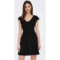 ONLY Jerseykleid ONLBELIA S/L DRESS JRS Viskosemischung, regular fit, V-Ausschnitt