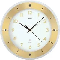AMS Funkwanduhr F5850 (Quarz,Mineralglas,Wohnzimmer,Esszimmer,Küche,Arbeitszimmer,Büro,Flur)