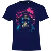 Youth Designz T-Shirt Affe mit Headset Kinder T-Shirt mit trendigem Frontprint