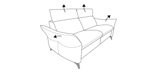 Sofa 2,5 Sitzer MAINSTADT