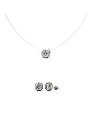 Mond-Set und Box - Silber und Kristall