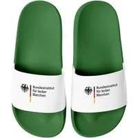 MoonWorks Badeschlappen Badelatschen Unisex mit Aufdruck Bundesinstitut für Badesandale