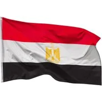 PHENO FLAGS Flagge Ägypten Flagge - Ägyptenfahne 90 x 150 cm, Strapazierfähige Fahne für Fahnenmast, mit 2 Ösen