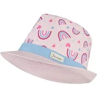 Sterntaler® Sonnenhut UV-Schutz 50+ Strohhut Regenbogen (1-St) Leichter Strohhut mit Regenbogenprint, Garniturband, gebogener Krempe