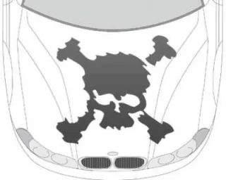 Autoaufkleber für die Motorhaube "Skull Totenkopf"