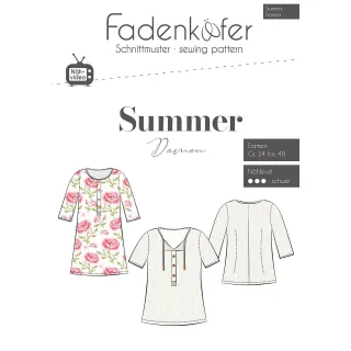 Fadenkäfer Schnitt "Bluse Summer" für Damen