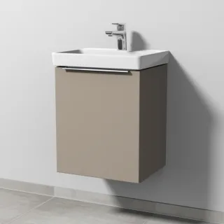 Sanipa 3way Waschtischunterbau zu Villeroy & Boch Avento Waschtisch mit 1 Tür, Sandgrau-Matt UF61867
