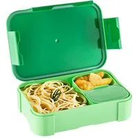 TUWENA Lunchbox Brotdose Kinder mit Fächern, Auslaufsichere Bento-Box, Reise-Lunchbox, Jausenbox Brotbox für Schule, Picknick, Mikrowellen/ Spülmaschinenfest