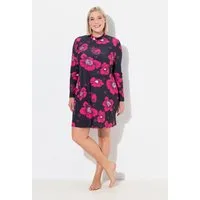 Ulla Popken Badekleid Badekleid Blüten Softcups Langarm Stehkragen