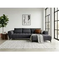 WERK2 Ecksofa Garay, XXL-Liegefläche: elektrisch ausziehbar auf ca. 228×126 cm, Luxus in Übergröße: XXL-Liegefläche, Komfort-Ottomane & stilvolle Füße