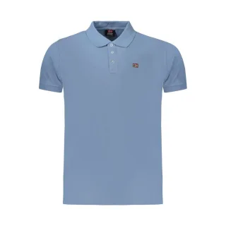 Norwegen 1963 Azzurro Baumwoll-Polo für Herren