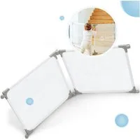 BabyBeFun Laufstall Baby faltbar [Extra Stabil] Laufgitter Baby Playpen Kaminschutzgitter (2-tlg)