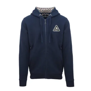 Aquascutum - "Active" Hoodie mit durchgehendem Reißverschluss für Herren (Dunkel-Marineblau)