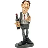 Figuren Shop GmbH Dekofigur Wein Figur Sommelier – Humorvolle Sammlerfigur Warren Stratford 13 cm
