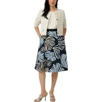 s.Oliver BLACK LABEL Midikleid im Fabricmix und mit floralem Muster