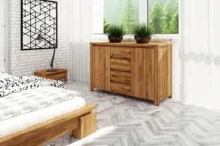 Kommode Schrank MAISON Eiche massiv 115x77x45 cm