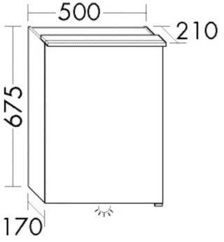 Burgbad Spiegelschrank RL10 670x506x200 RL10, SPIZ050RPN645 SPIZ050RPN645