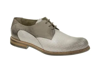 Bello HE176 Piquet Ghiaccio Herrenschuhe Grau Echtleder Schn?rschuhe